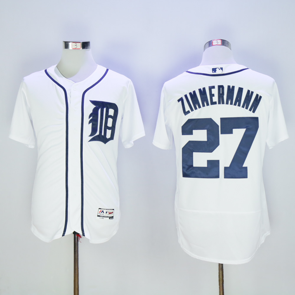 Men Detroit Tigers #27 Zimmermann White MLB Jerseys->detroit tigers->MLB Jersey